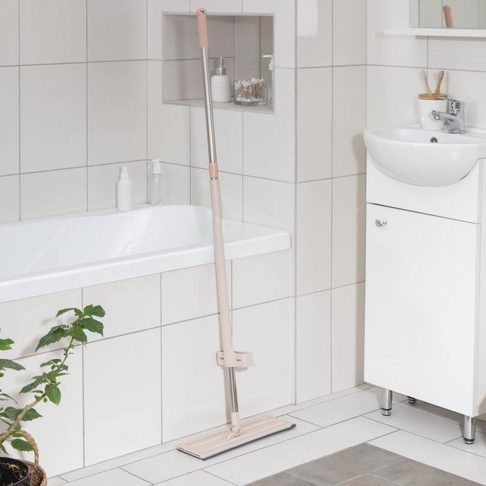 Швабра плоская с отжимом, 2 насадки из микрофибры "КОШКА"