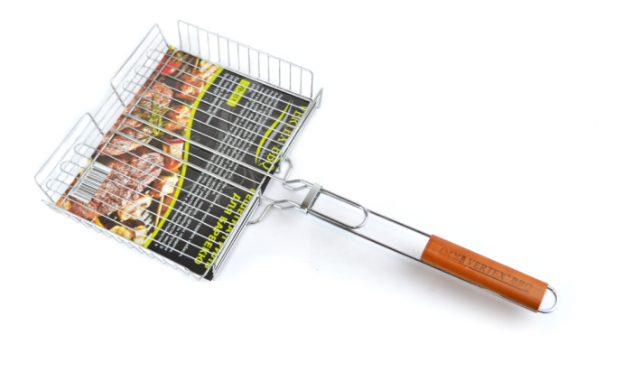 Решетка-гриль для барбекю Vertex 34х26см (узкая, глубокая) VВ-351