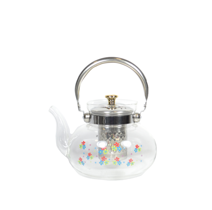 Чайник стеклянный заварочный термостойкий с металл. ручкой *Vertex-Shri-Lanka* 1400 мл 8008- VS