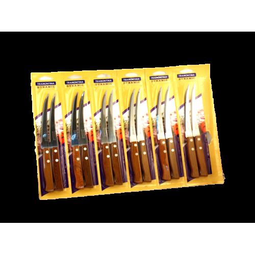 Нож кухонный Tramontina Tradicional деревяный томатный, 12.7см,цена за 12шт. на блистере.