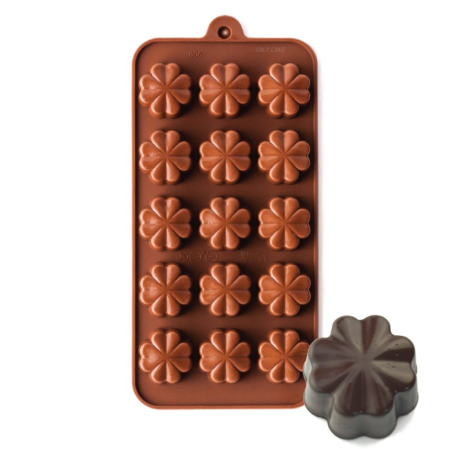 Форма для шоколада силикон "Цветочки" 15 ячеек (3х2,5 см)_small