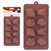 Форма для шоколадных конфет силиконовая "Транспорт". VL80-328_small