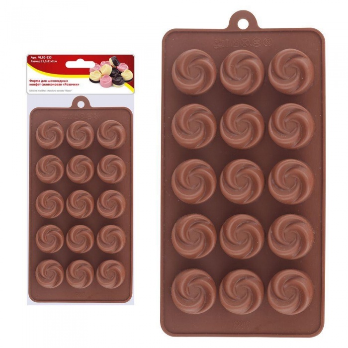  Форма для шоколадных конфет силиконовая "Розочки". VL80-333 _small