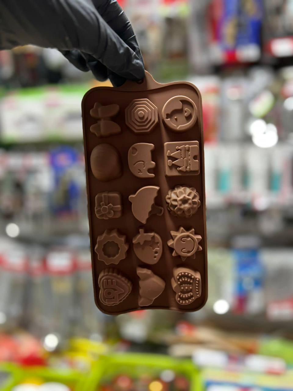 Форма для шоколада силикон  15 ячеек, 20,5 × 10,5 × 1,5 см_small