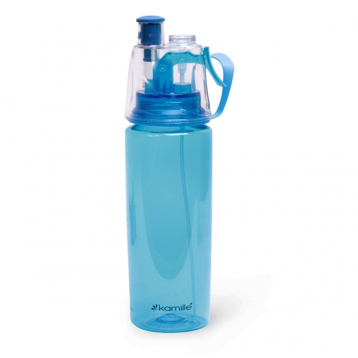 Бутылка спортивная для воды 570 мл из пластика тритан (зелёный, голубой) Kamille KM-2301_small