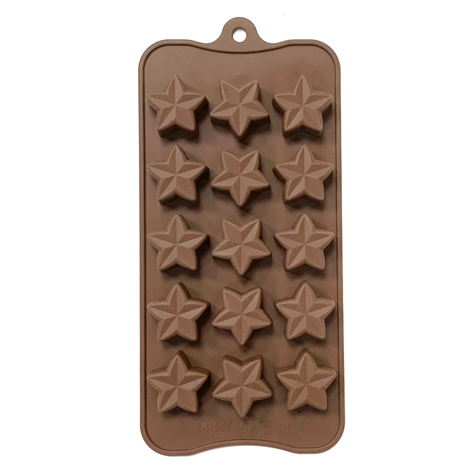 Форма для шоколада силикон "Звездочки" 15 ячеек (3х2,5 см)_small