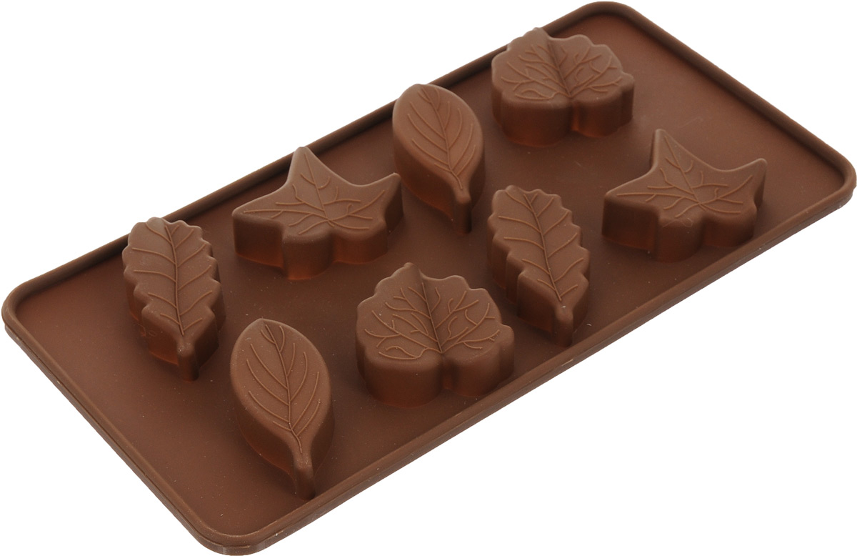 Форма для шоколада силикон "Листья" 15 ячеек (3х2,5 см)_small
