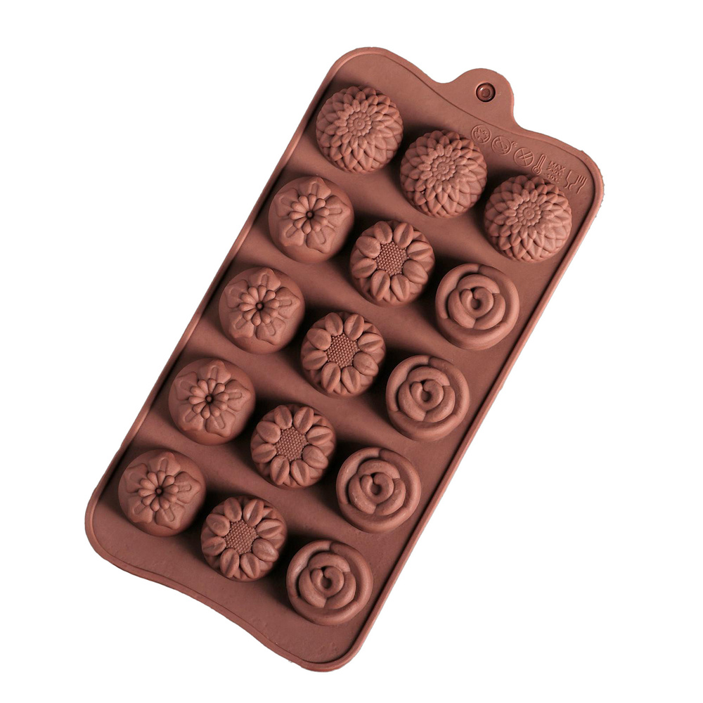 Форма для шоколада силикон "Конфет и Шоколада" 15 ячеек, 20,5 × 10,5 × 1,5 см_small