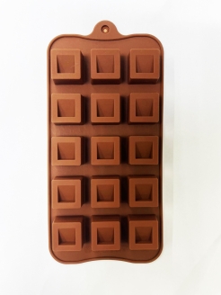 Форма для шоколада силикон "Кубики" 15 ячеек (3х2,5 см)_small